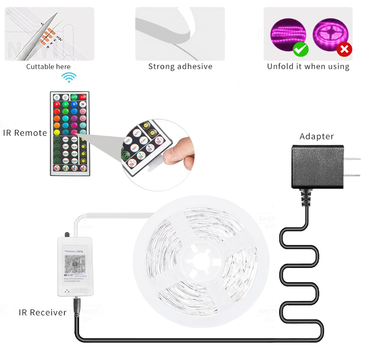 LED Strip Lights RGB - 100 feet
