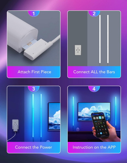 Glide Wall Lights - 6 Pcs