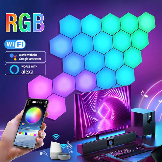 Hexagon LED Lights - 10 Pack